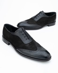 Muške elegantne cipele Edi-G u klasičnoj crnoj boji.