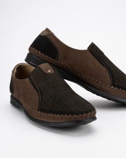 Crno-tamno braon muške mokasine veliki brojevi, model 4355-G