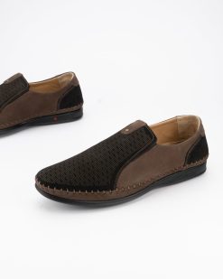 Crno-tamno braon muške mokasine veliki brojevi, model 4355-G