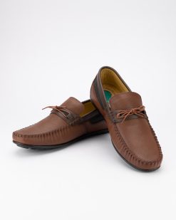 Tamno braon muške mokasine za velike brojeve, model 4418 G