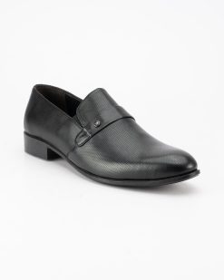 Muške kožne cipele u velikim brojevima, model DB-G-02-G u elegantnoj crnoj boji.
