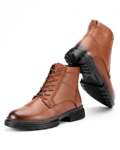 Muške duboke cipele u svetloj braon boji, model DC-77509