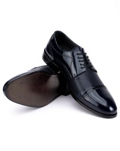 Teget muške kožne elegantne cipele velikih brojeva 8196-G