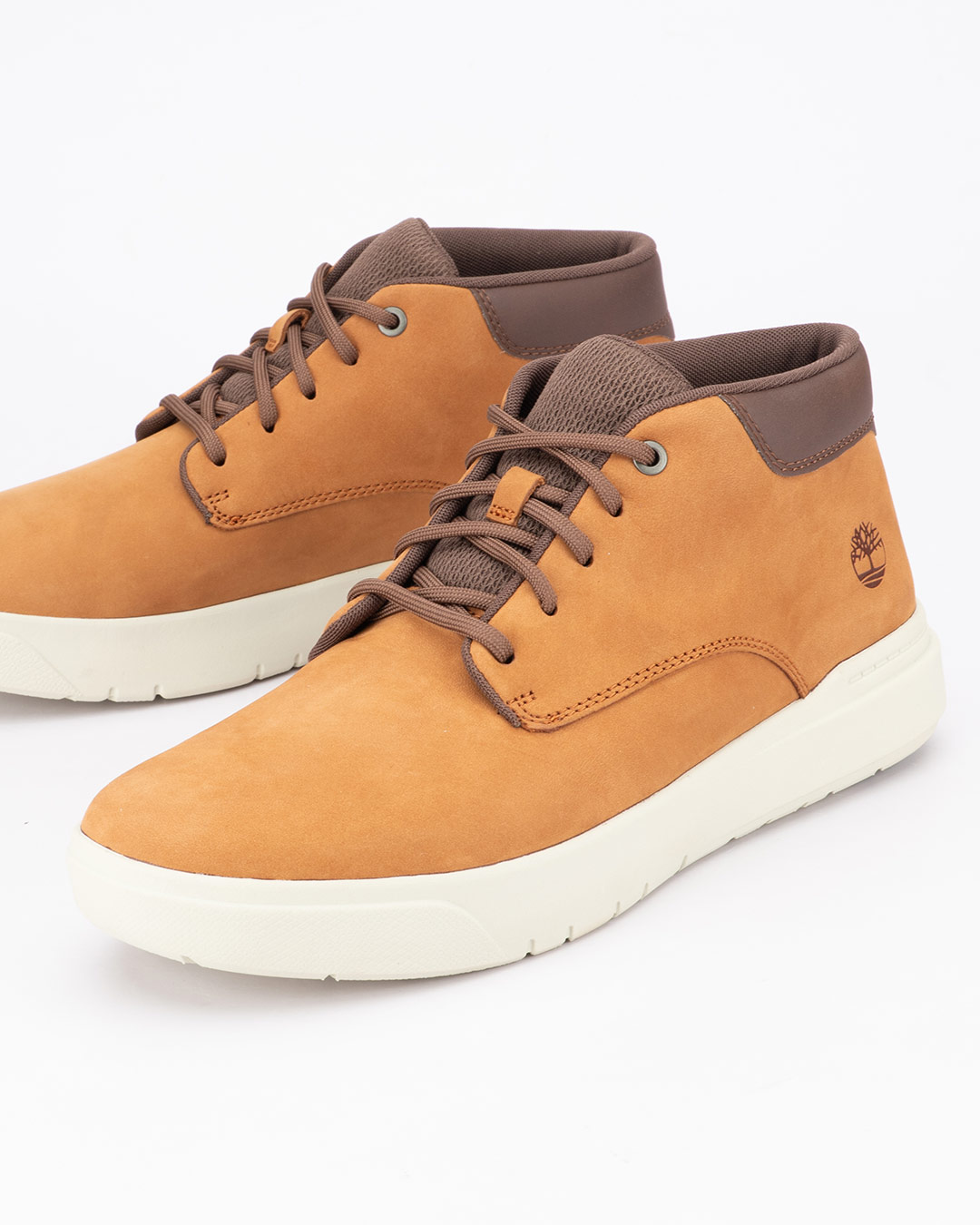 Timberland patike cipele Seneca Bay Mid Lace - Svetlo braon donose spoj opuštenog gradskog stila i karakteristične Timberland izrade.
