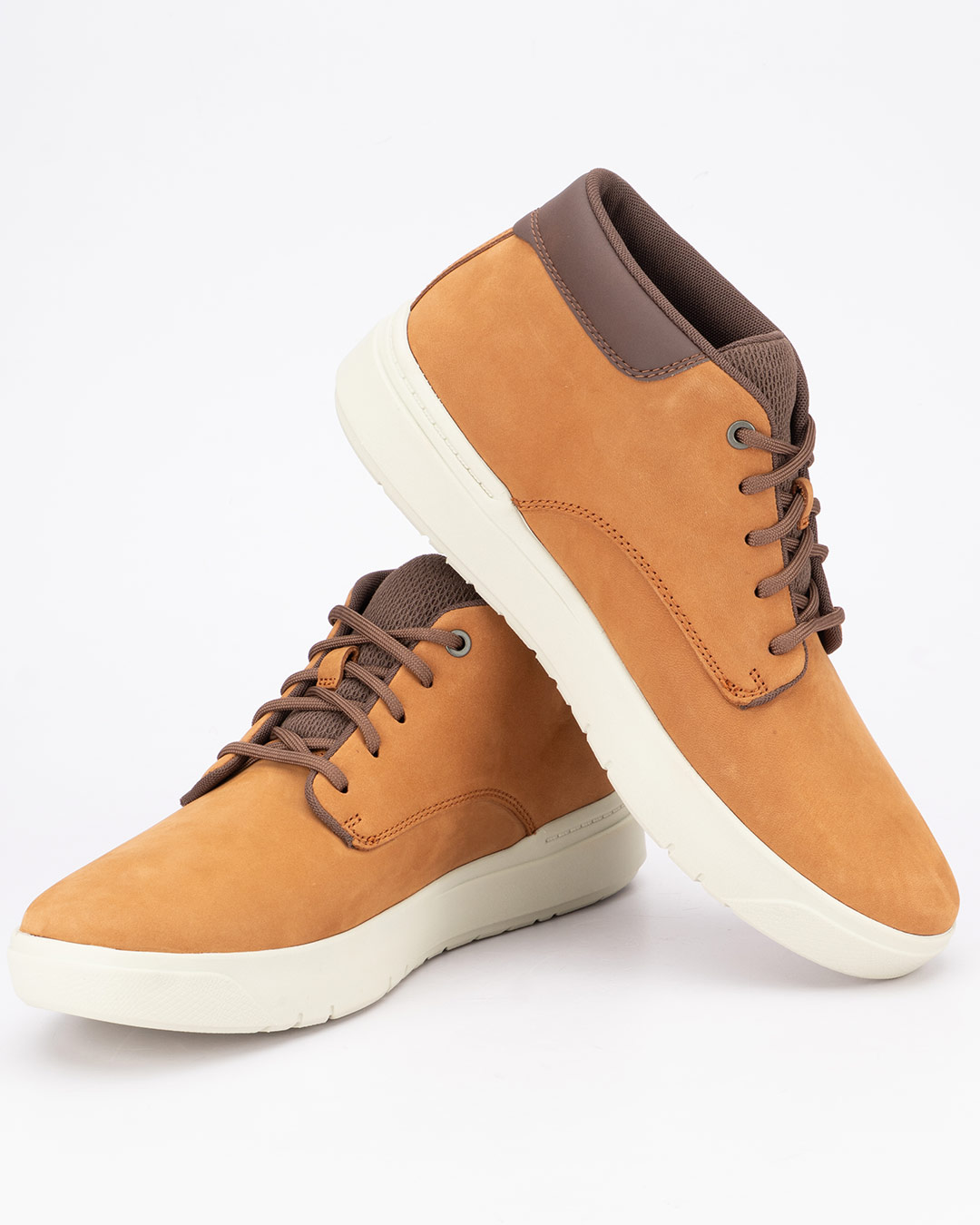 Timberland patike cipele Seneca Bay Mid Lace - Svetlo braon donose spoj opuštenog gradskog stila i karakteristične Timberland izrade.