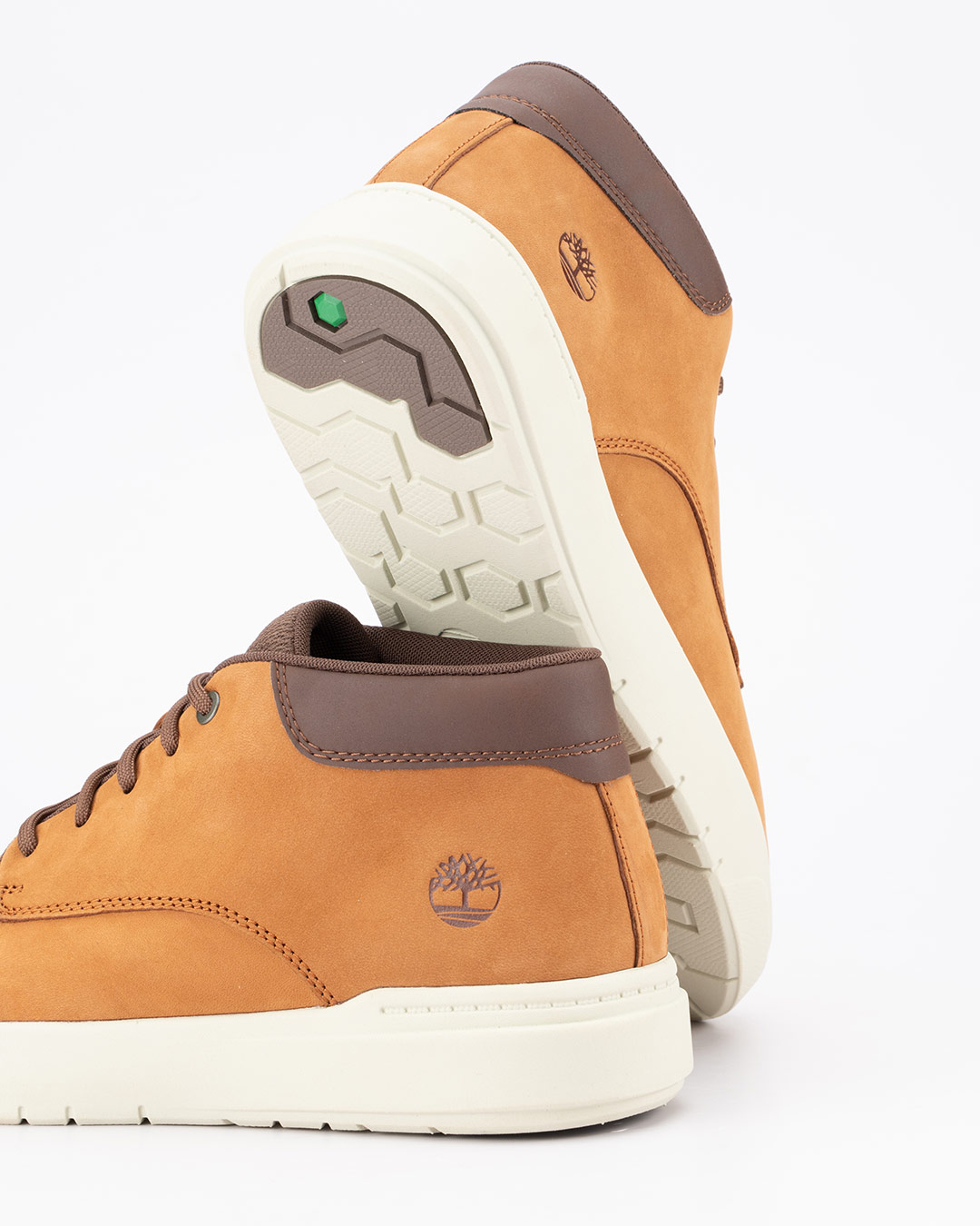 Timberland patike cipele Seneca Bay Mid Lace - Svetlo braon donose spoj opuštenog gradskog stila i karakteristične Timberland izrade.